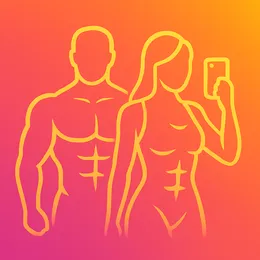 Buldy app icon: a muscular man and a fit woman taking a selfie