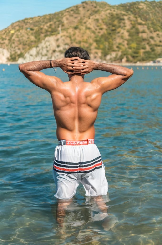 After: Before and after AI preview of a wider, more defined back made in Buldy